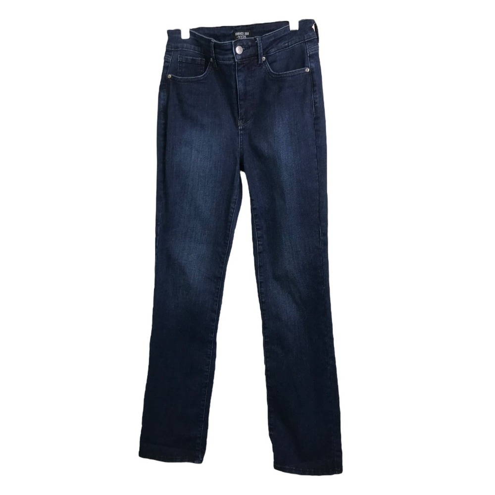 Curves 360 By NYDJ Women's Jeans Fit Is Everything Blue Straight Leg Cotton Sz 2